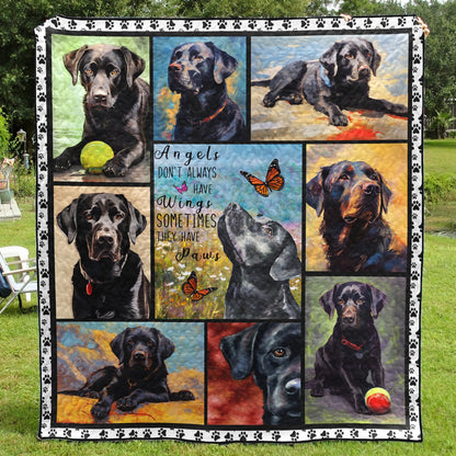 Black Labrador Lovely Black CLA31100381Q Art Quilt