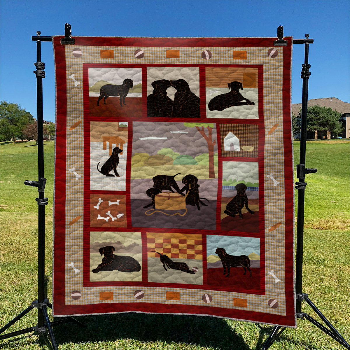 Black Labrador YH3110312 Quilt Blanket