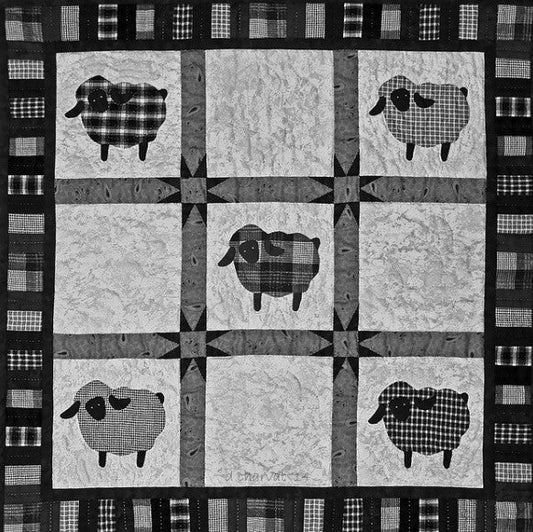 Black White Sheep CLA0312622Q Quilt Blanket