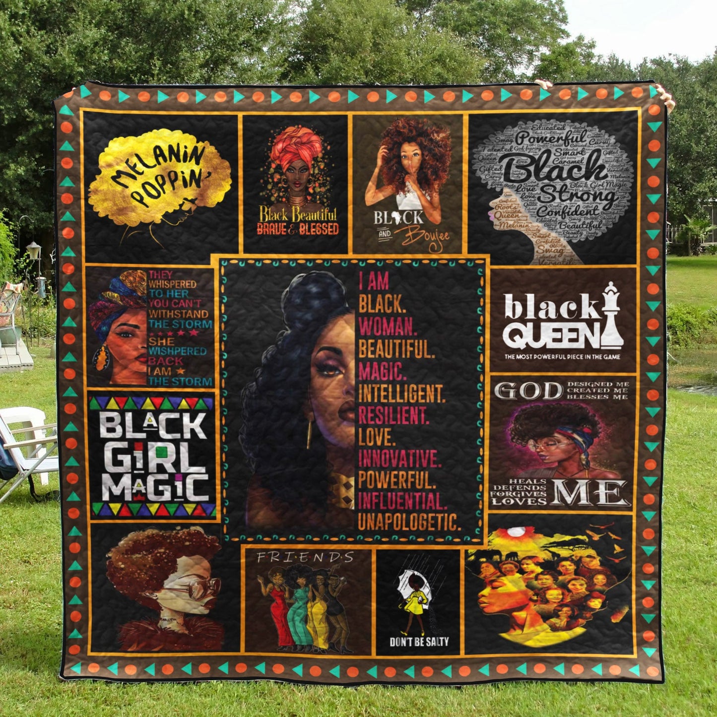 Black Women CLM3110076 Quilt Blanket