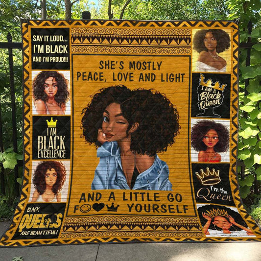 Black Women TU260702C TBG Quilt Blanket