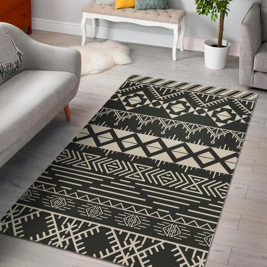 Black And Beige Aztec CL17100047MDR Rug