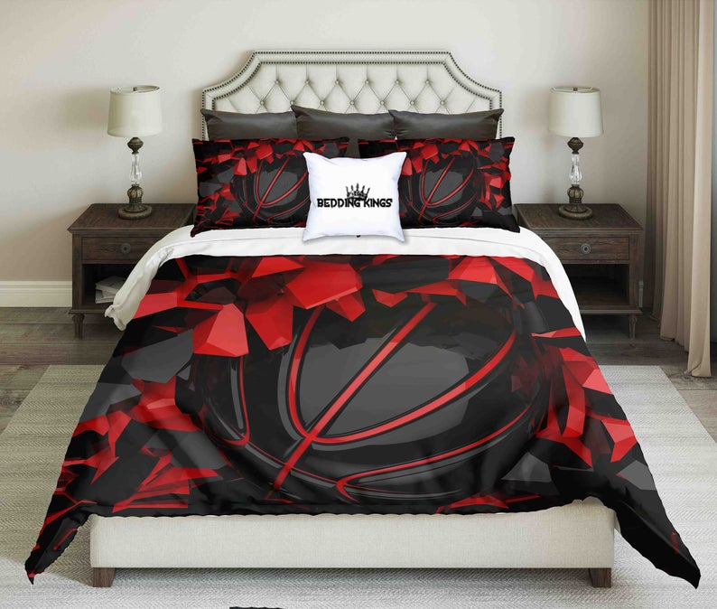 Black And Red Basketball CLA0110005B Bedding Sets