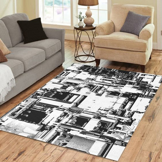 Black And White Modern CLP0810009TM Rug