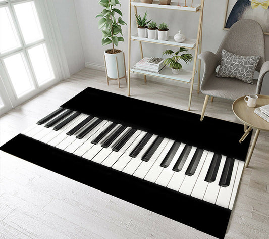 Black And White Piano CLP071011TM Rug