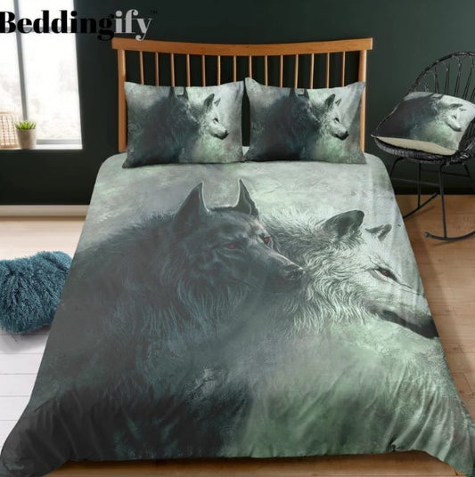 Black And White Wolves CL23100032MDB Bedding Sets