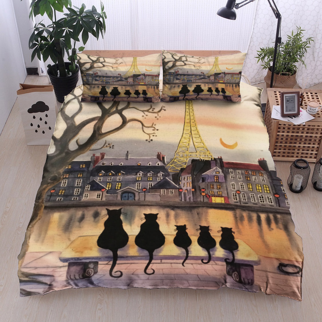 Black Cat Eiffel Tower DV15100020B Bedding Sets