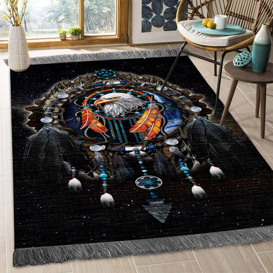 Black Dreamcatcher Eagle HM2810037F Decorative Floor-cloth