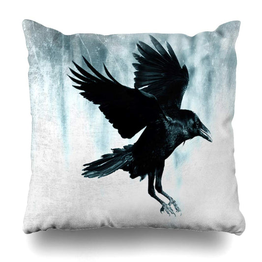Black Raven Moon Flying Moonlight CLP1410022P Throw Pillow Covers