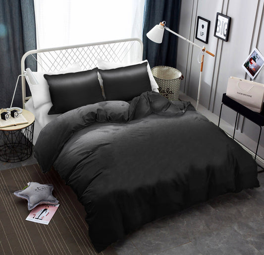 Black Satin Silk Variety Colors Beddi CLA22100460B Bedding Sets