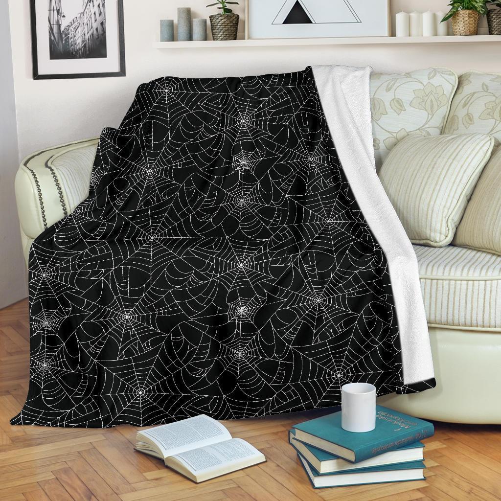 Black Spider Web CL12100133MDF Sherpa Fleece Blanket