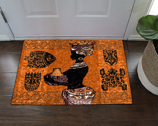 Black Women HN05100019D Non-slip Door mats