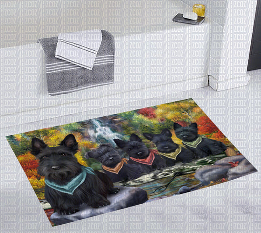 Black Yorkie Waterfall CL20111902MDD Non-slip Door mats