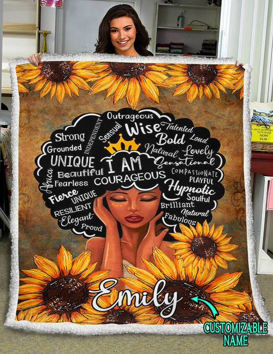 Black Beauty HM191002D Personalized Custom Sherpa Fleece Blanket
