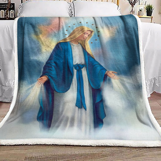 Blessed Mary DN0211023F Sherpa Fleece Blanket
