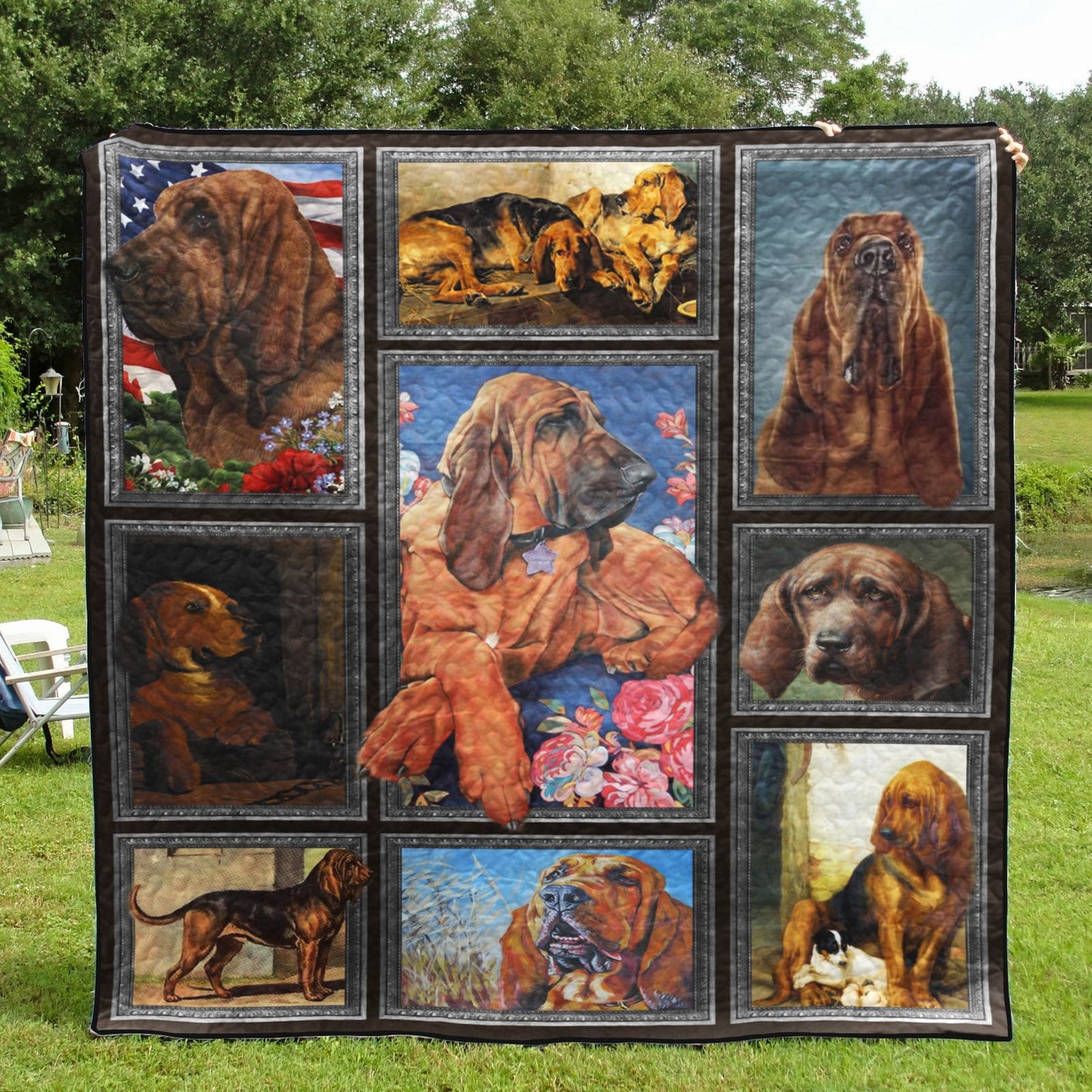 Bloodhound CL08110066MDQ Quilt Blanket