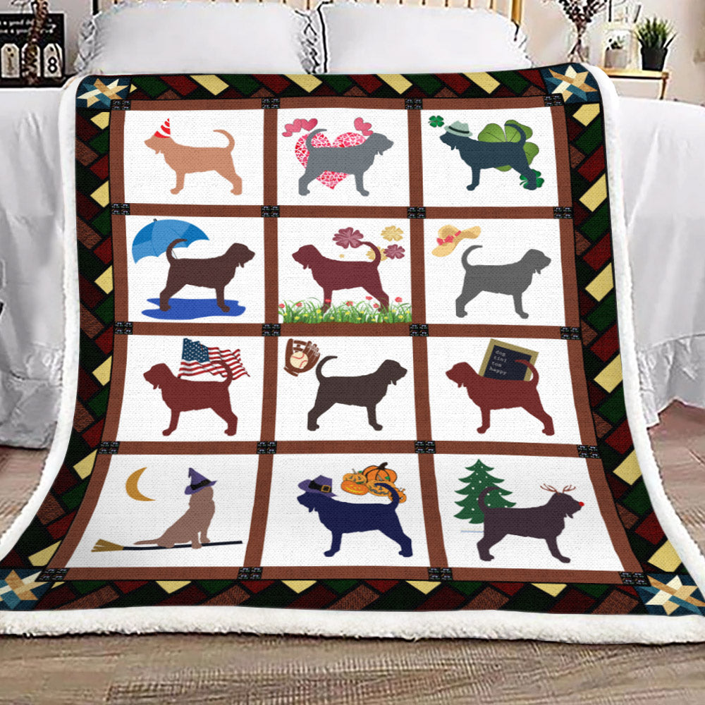 Bloodhound YH3010586F Sherpa Fleece Blanket