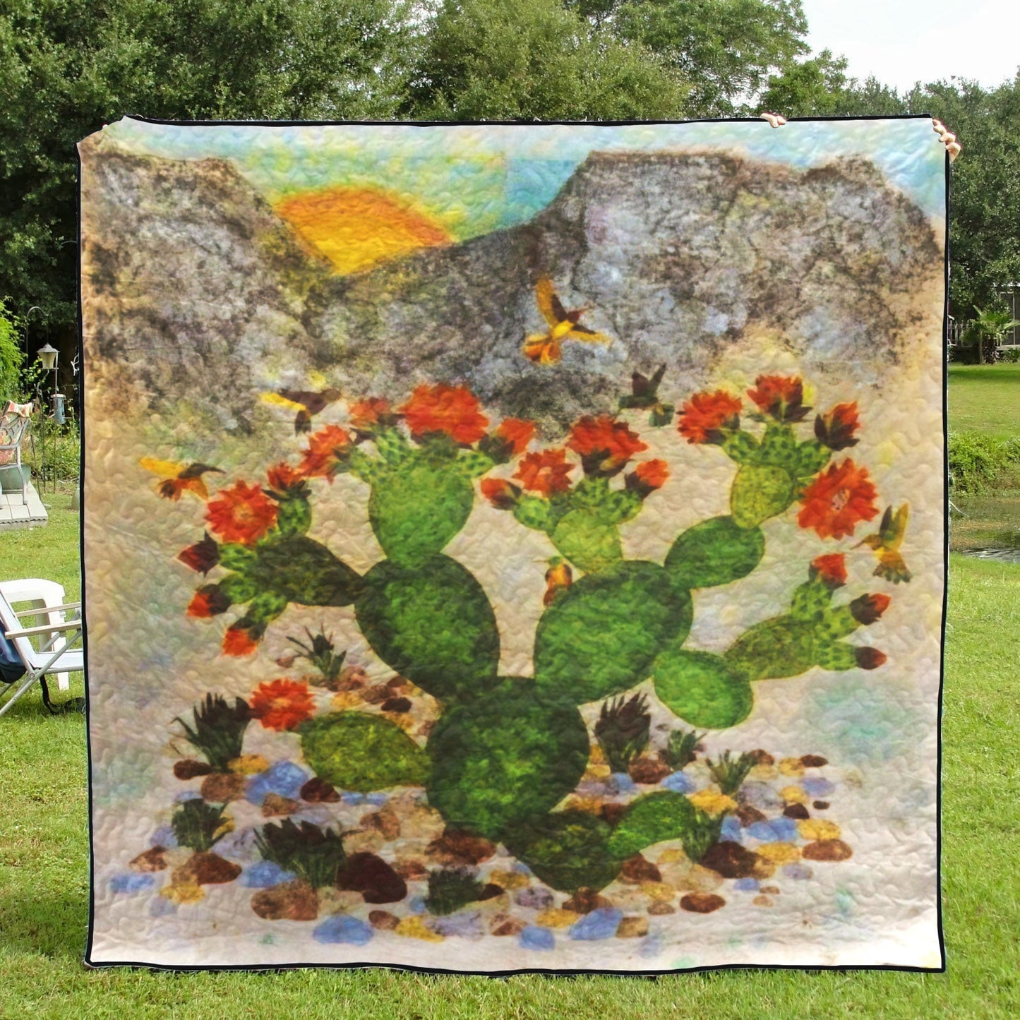 Blooming Cactus CLT0412064H Quilt Blanket