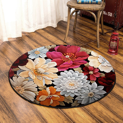 Blooming Flower BL190804RR Round Area Rug
