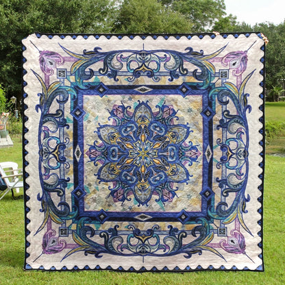 Blue Antique Star CLA2211118Q Quilt Blanket