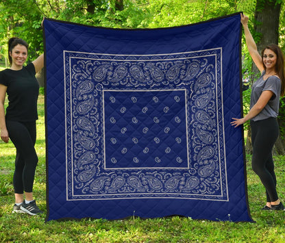 Blue Bandana CLM0312110Q Quilt Blanket