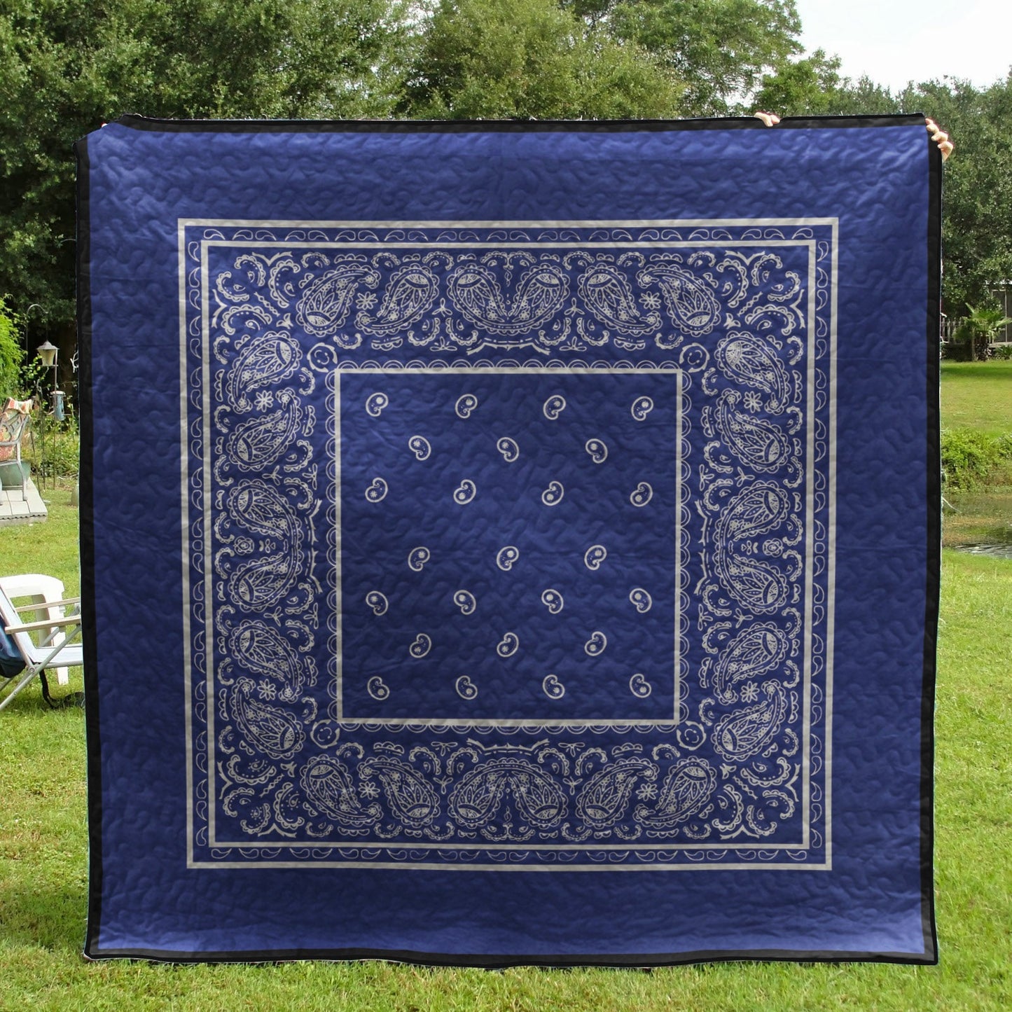 Blue Bandana CLM0312110Q Quilt Blanket