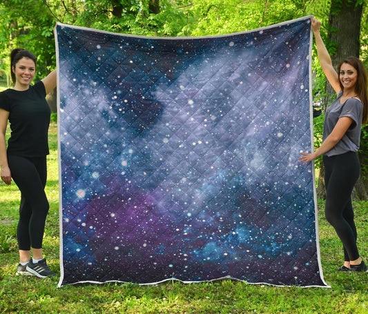 Blue Cloud Starfield Galaxy Space CL17100115MDQ Quilt Blanket