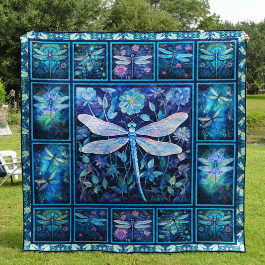 Blue Dragonfly ND011105 Art Quilt