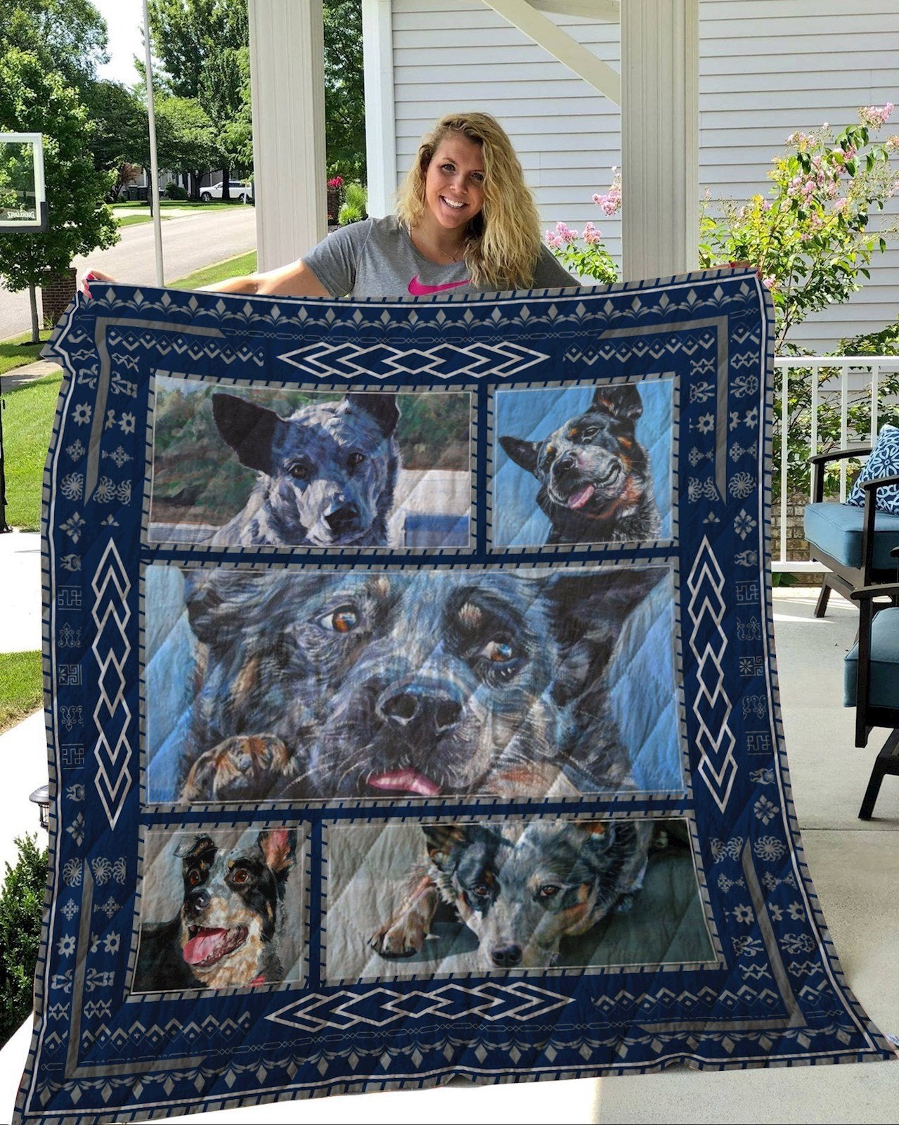 Blue Heeler CLH1611276Q Quilt Blanket