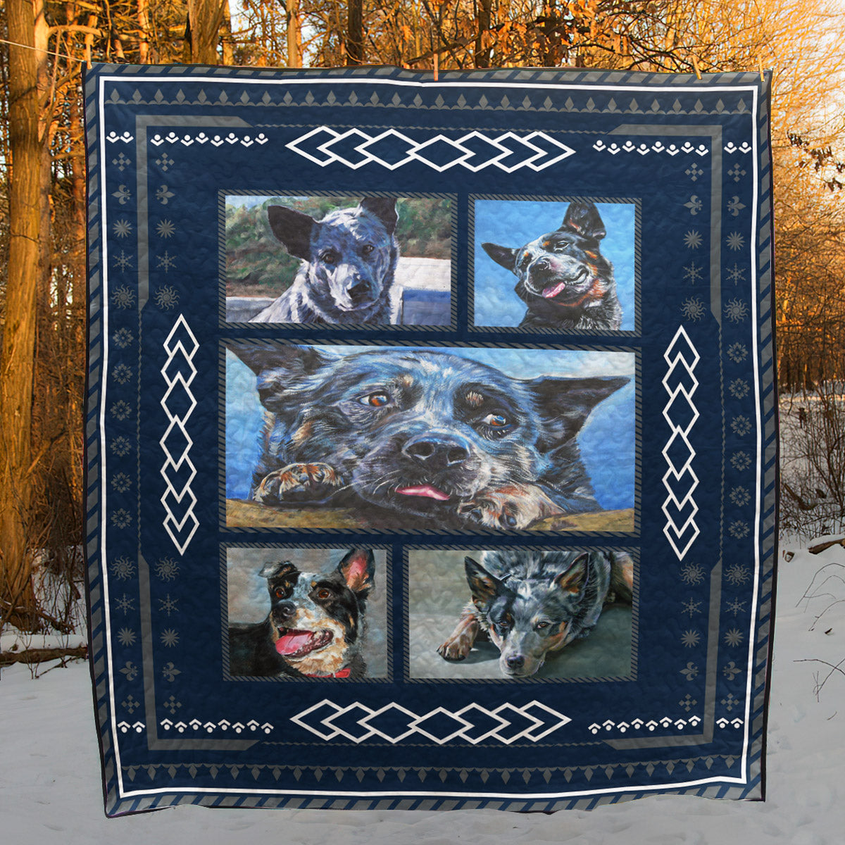 Blue Heeler CLH1611276Q Quilt Blanket