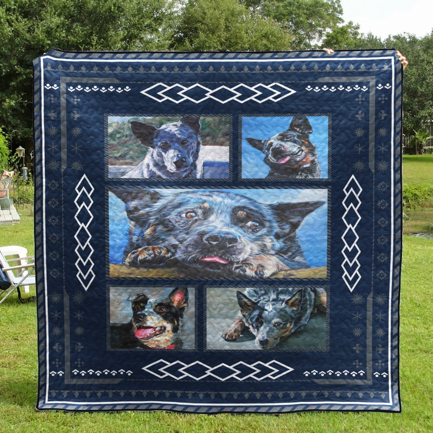 Blue Heeler CLH1611276Q Quilt Blanket