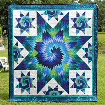 Native American Inspired Blue Star Art Quilt TN190501D