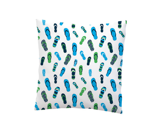 Blue And Green Flip Flops CL11100019MDP Throw Pillow Covers