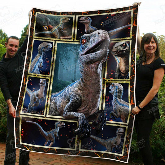 Blue Dinosaur CL11100015MDF Sherpa Fleece Blanket
