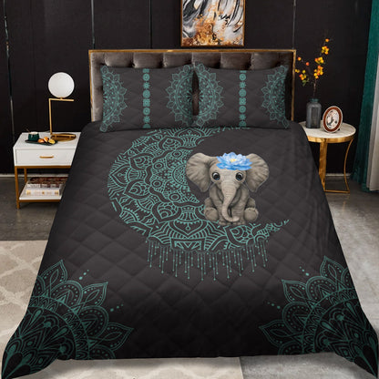 Blue Dreamcatcher Elephant CL07110039MDB Quilt Bedding Set