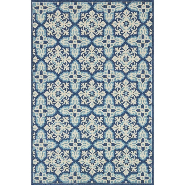 Blue Floral Mosaic CLA1410303R Rug