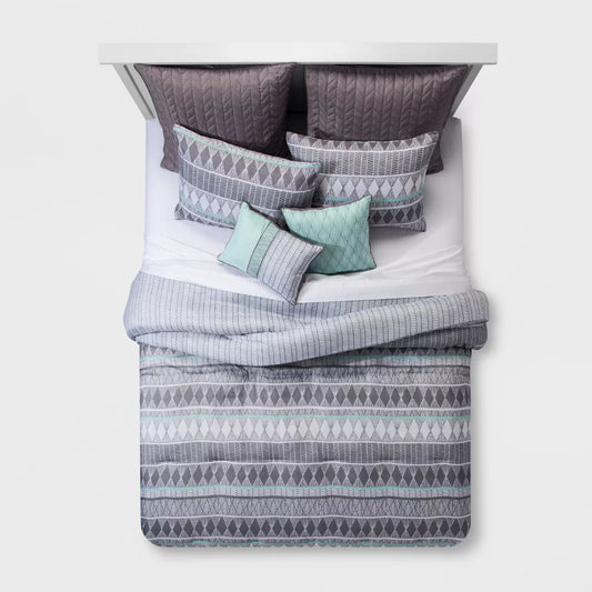 Blue Geometric Dayton CLA2110059B Bedding Sets