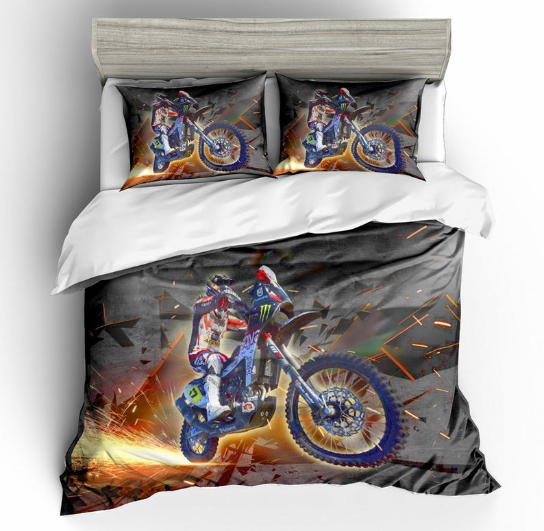 Blue Motor Motorcycle CLA0410035B Bedding Sets