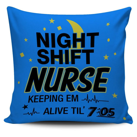 Blue Night Shift Nurse CL15100015MDP Throw Pillow Covers