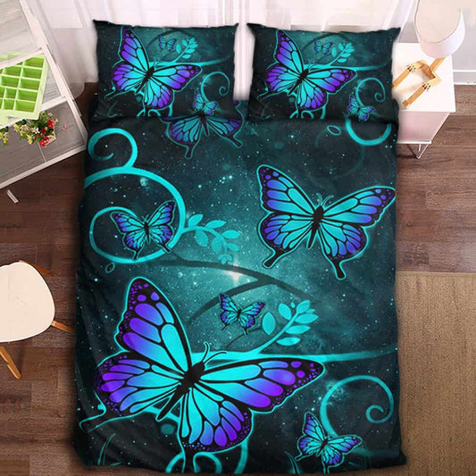 Blue Purple Ombre Butterfly CL11100034MDB Bedding Sets