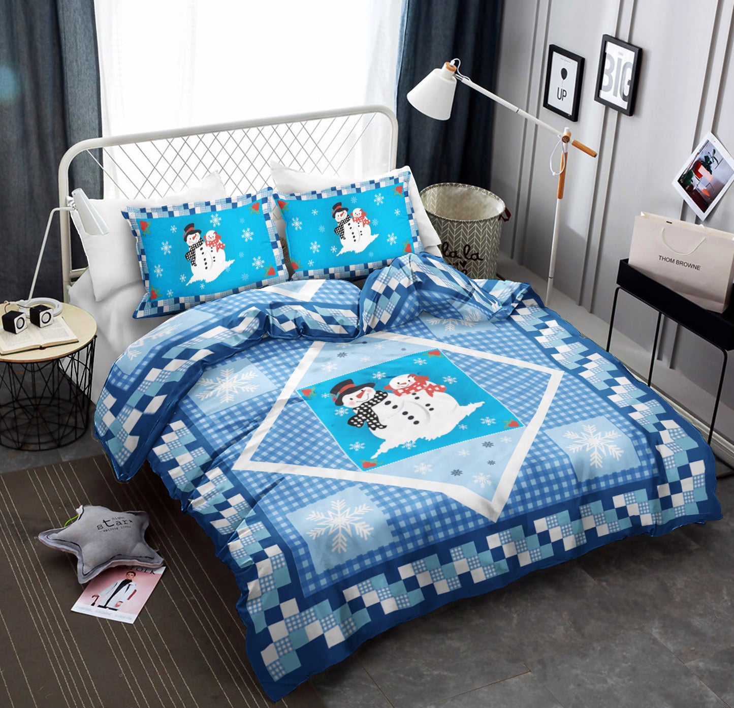 Blue Snowman Diamond CLM2210027B Bedding Sets