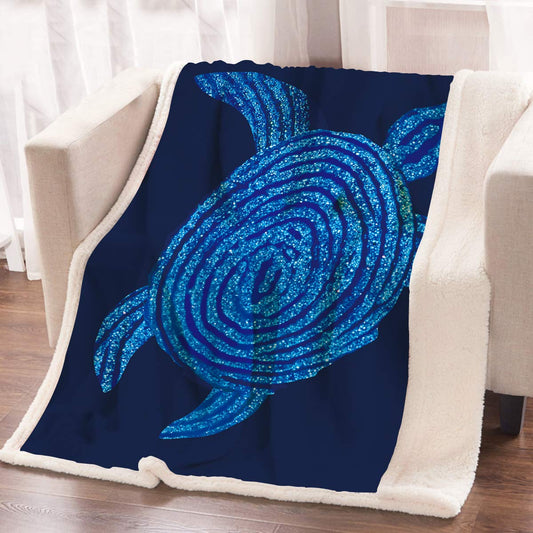 Blue Turtle CLM1810027S Sherpa Fleece Blanket