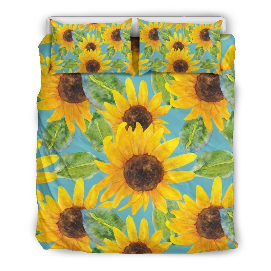 Blue Watercolor Sunflower CL16100158MDB Bedding Sets