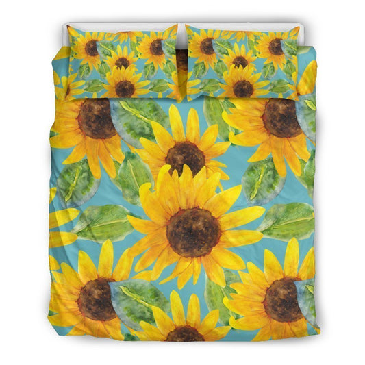 Blue Watercolor Sunflower CL16100158MDB Bedding Sets