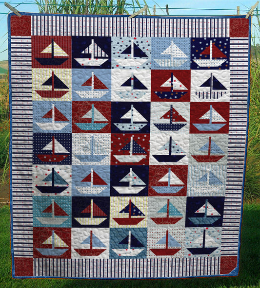 Boat CL28100129MDQ Quilt Blanket