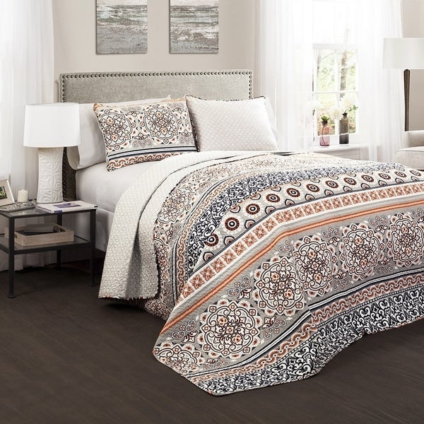 Boheme Boho Stripe CLA0211044B Quilt Bedding Set