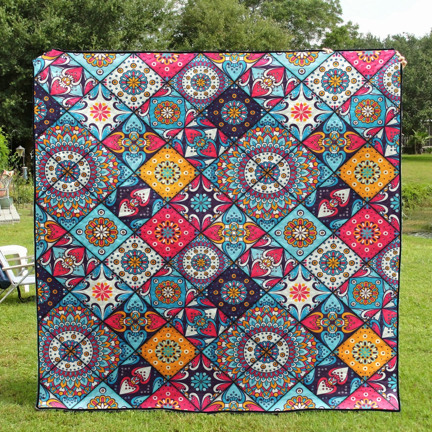 Bohemian Indian Mandala Patchwork CL17100148MDQ Quilt Blanket