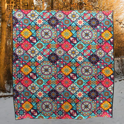 Bohemian Indian Mandala Patchwork CLH3110149Q Quilt Blanket