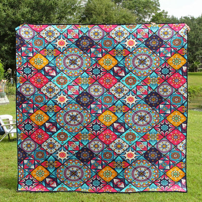 Bohemian Indian Mandala Patchwork CLH3110149Q Quilt Blanket