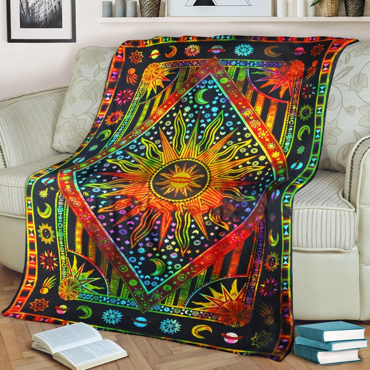 Bohemian Trunk Quilted Blanket NCU0NT189